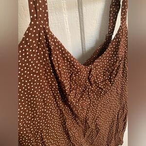 Old Navy Brown Polka Dot Mini Dress 3X